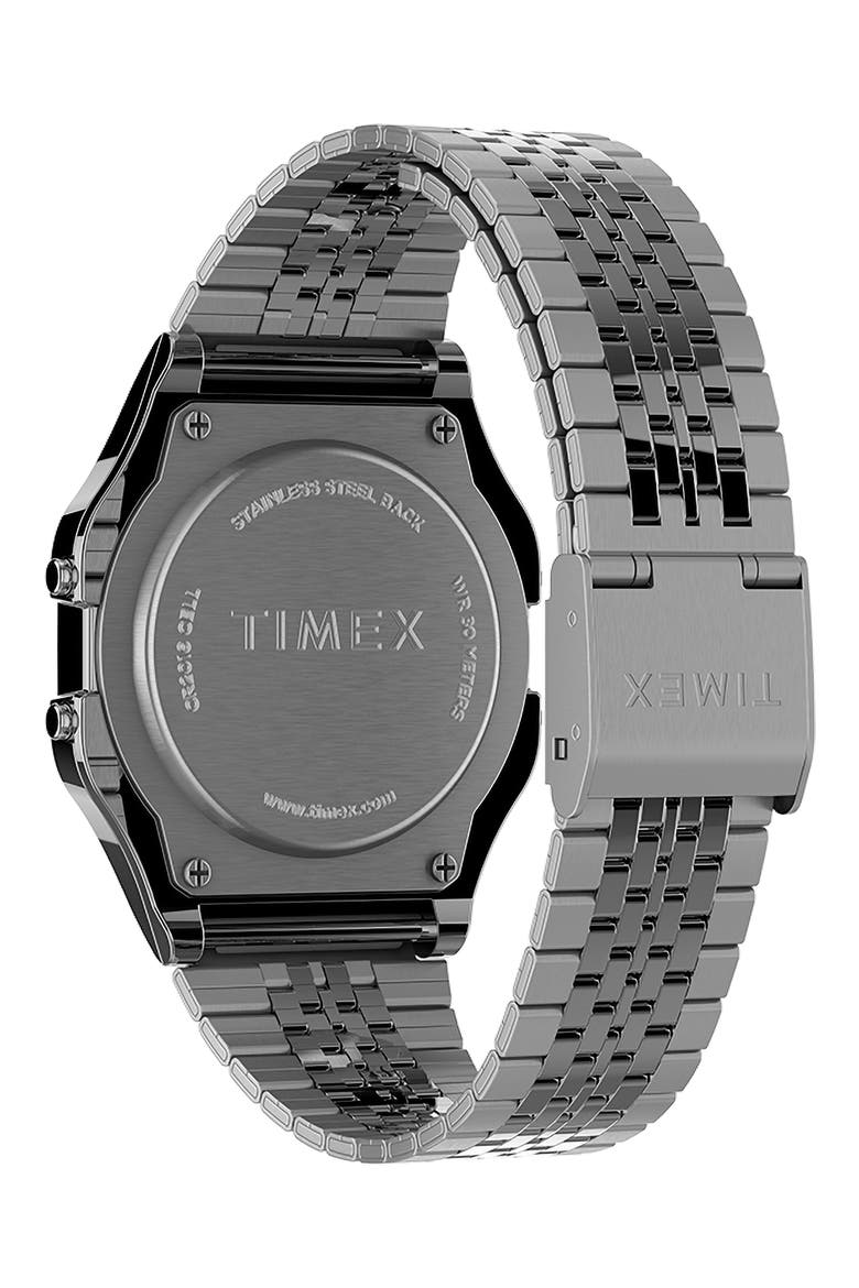T80 Digital Bracelet Watch, 34mm, Alternate, color, SILVER