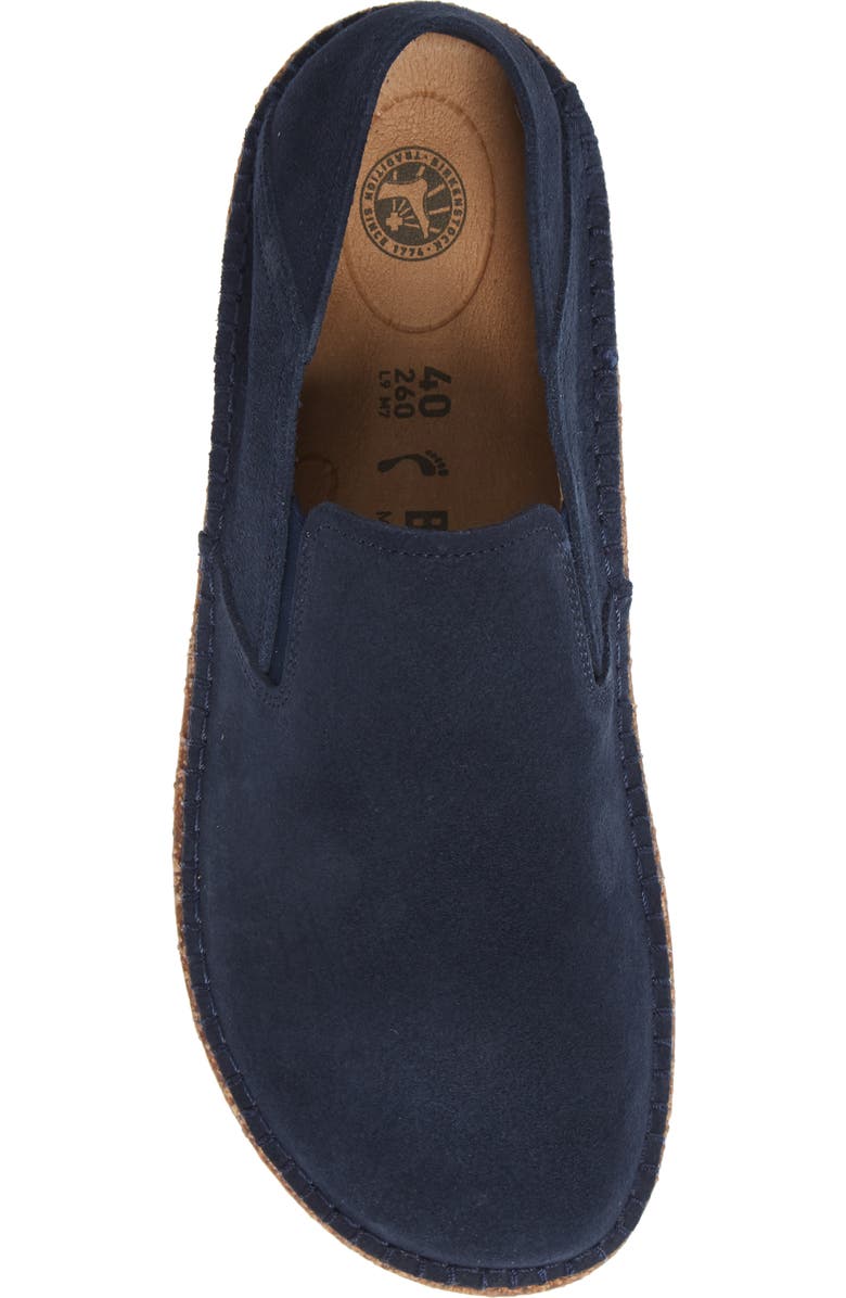 Birkenstock Callan Convertible Heel Loafer, Alternate, color, Navy Suede