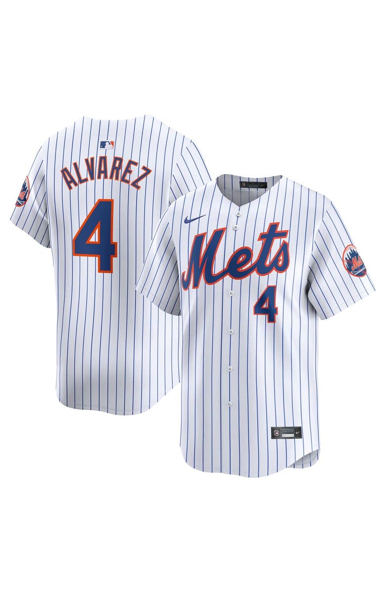 Nike Youth Nike Francisco Alvarez White New York Mets Home Limited Player Jersey, Main, color, 