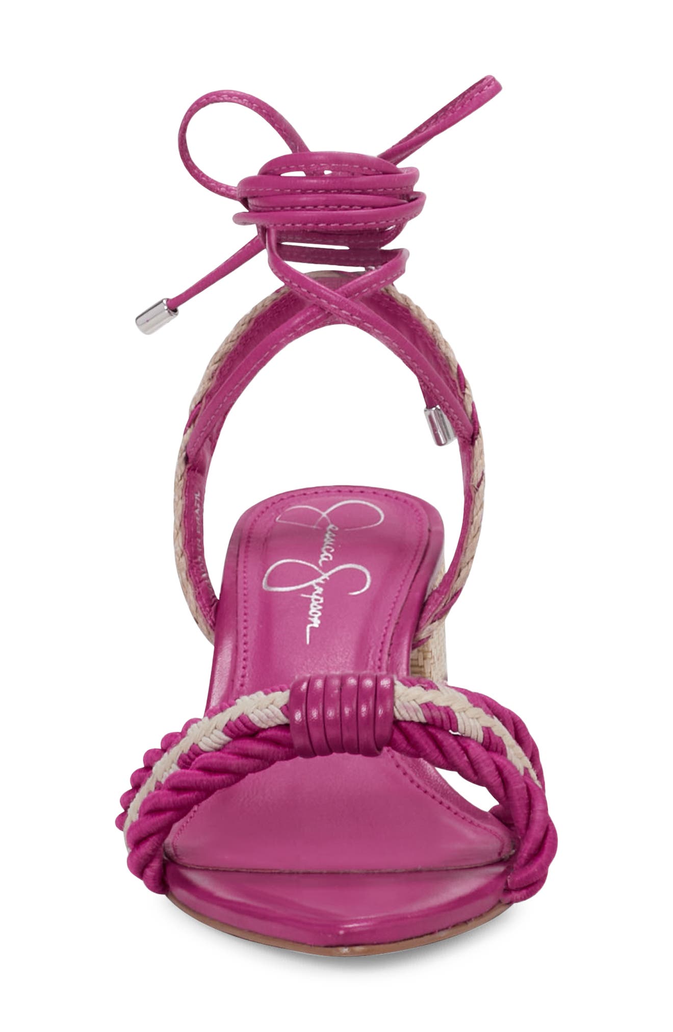 Jessica Simpson Prim Ankle Wrap Pointed Toe Sandal, Alternate, color, Purple Combo