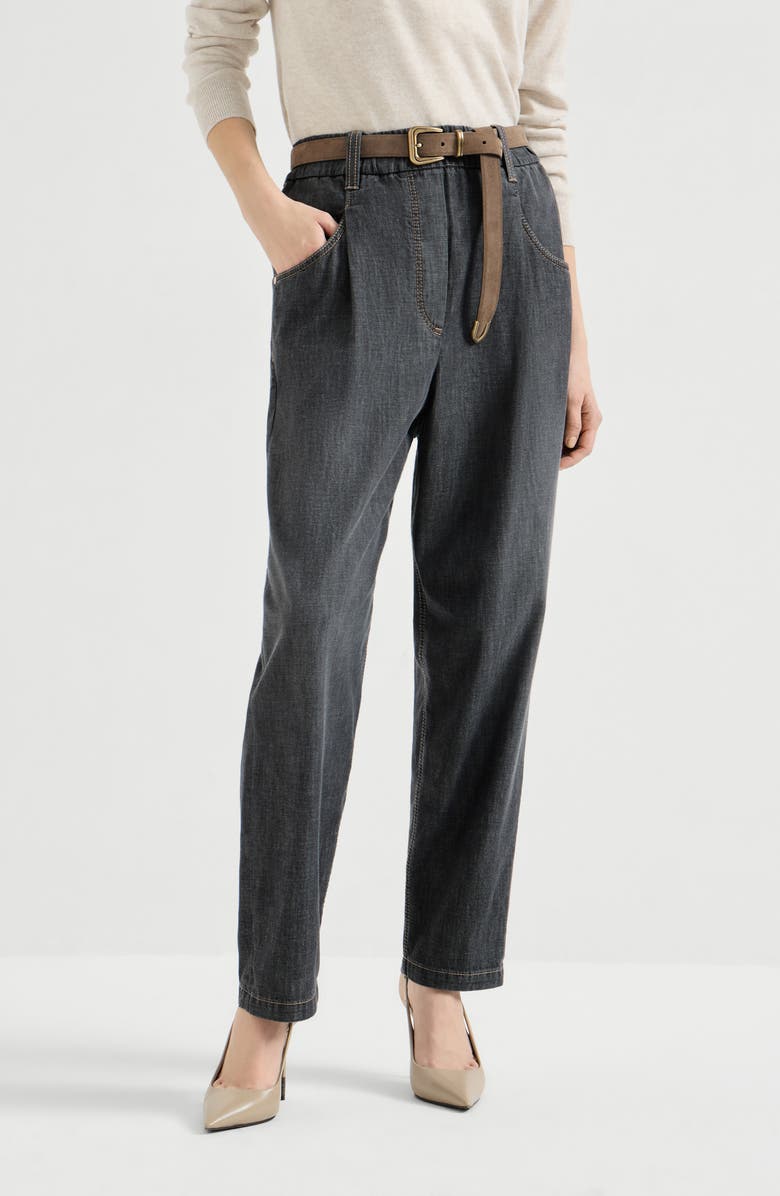 Brunello Cucinelli Five-pocket trousers, Alternate, color, Dark Grey