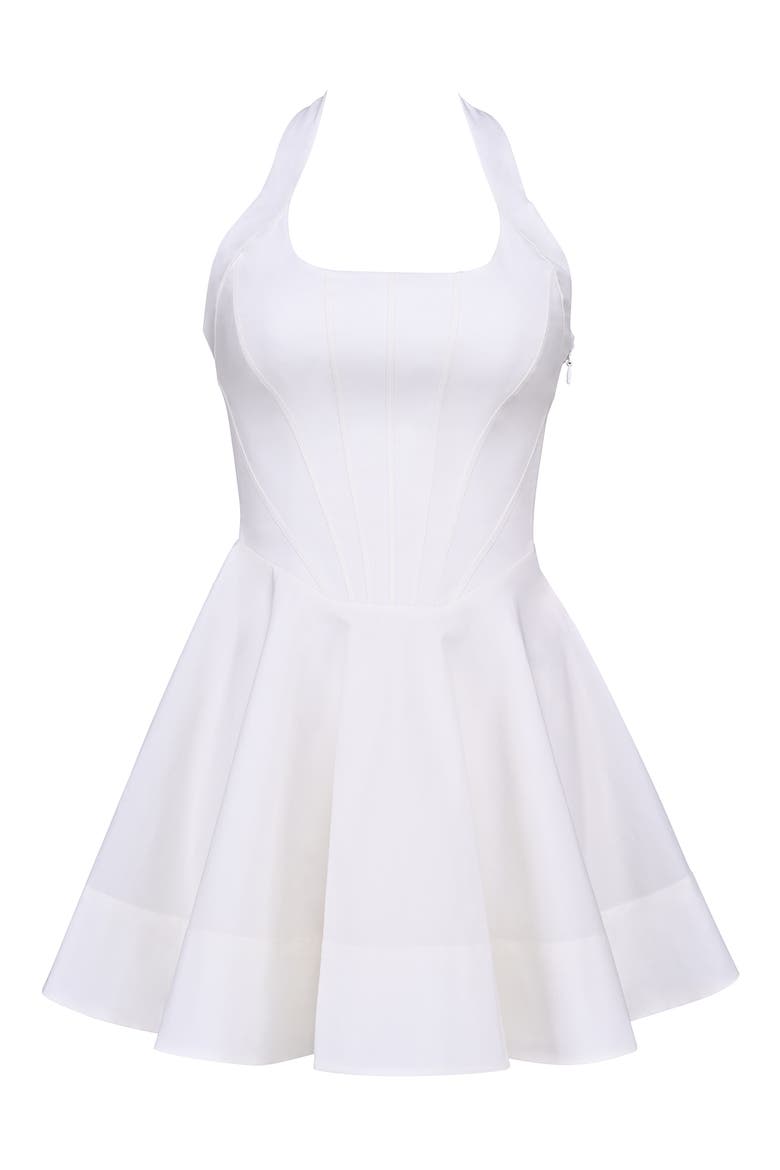 Sasha Halter Minidress, Alternate, color, WHITE