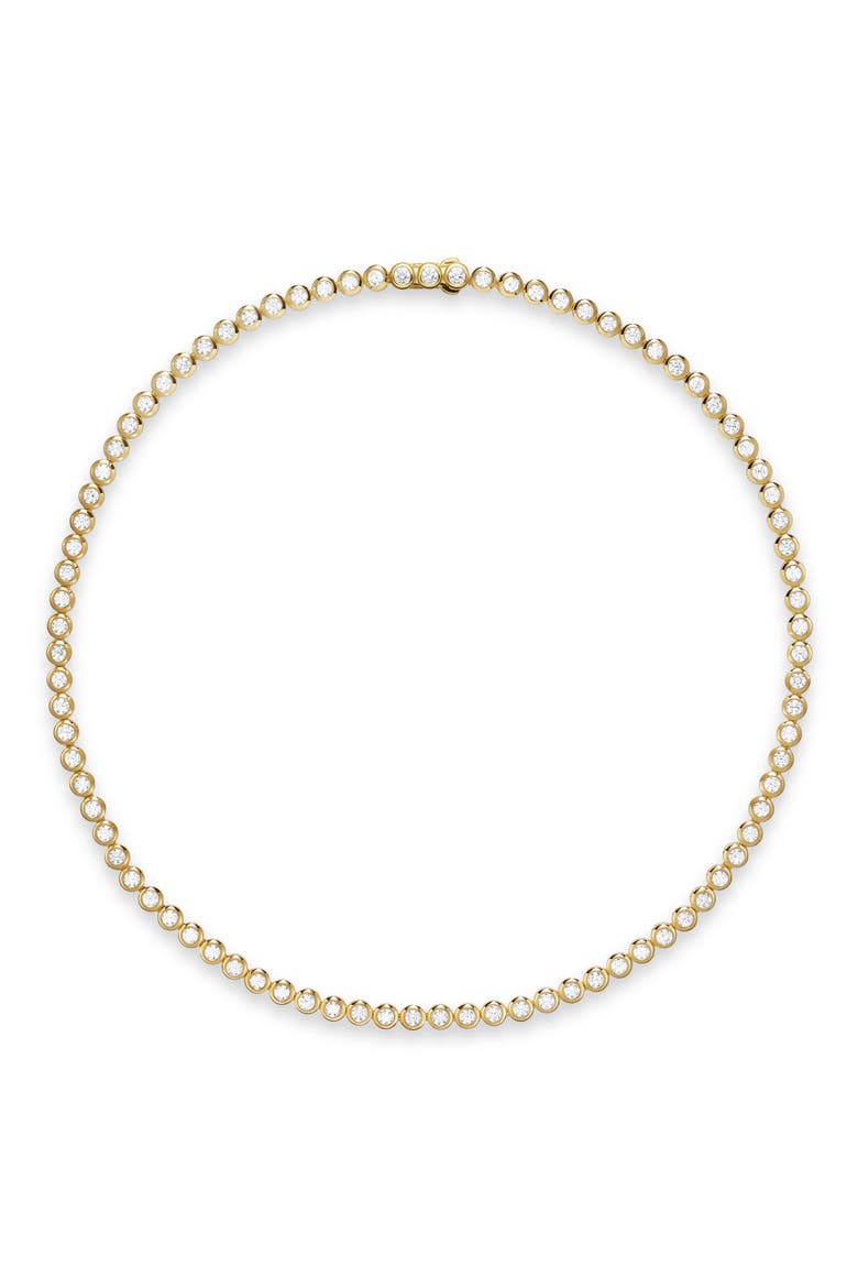 Bezel Set Diamond Tennis Necklace, 4.7mm, Alternate, color, GOLD