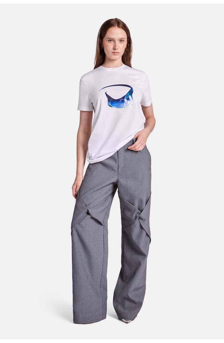 KATE BARTON Pierced Glass Bag Unisex T-shirt, Alternate, color, White