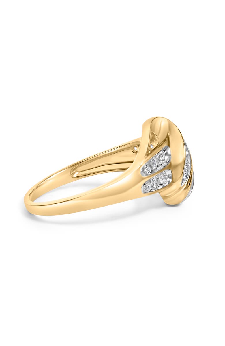 Haus of Brilliance 10K Yellow Gold Plated .925 Sterling Silver 1.0 Ctw Diamond Flower Cluster Open Halo Floral Ring, Alternate, color, Yellow Gold Over Silver