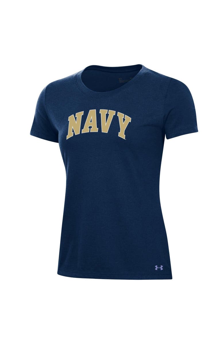 Under Armour Women's Under Armour  Navy Navy Midshipmen Essentials 2-Hit Performance T-Shirt, Alternate, color, Navy