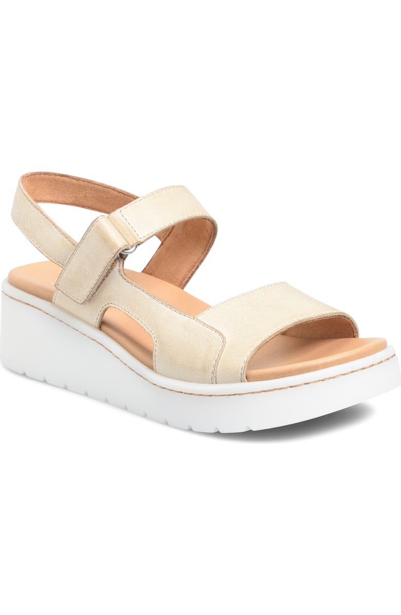 Børn Kit Slingback Platform Sandal, Main, color, Natural Leather