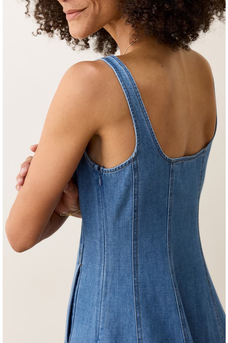 Denim Midi Dress, Alternate, color, MEDIUM WASH