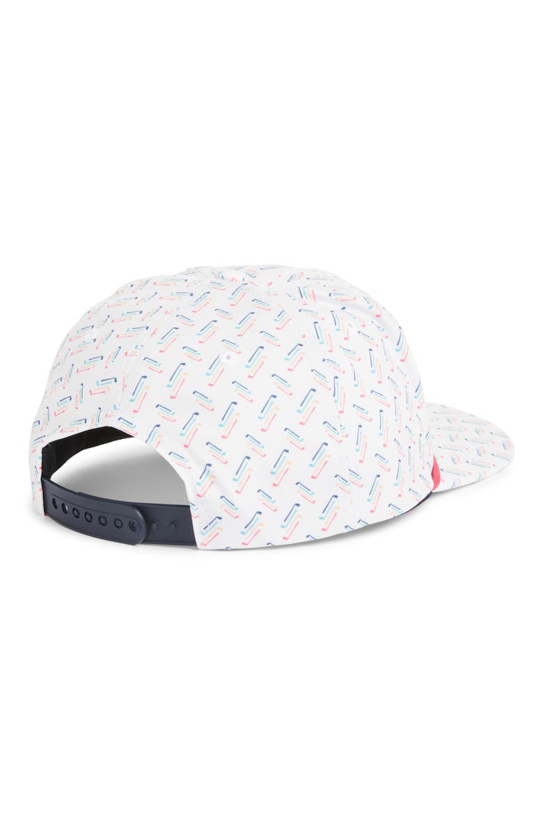Ryan Golf Club Print Snapback Golf Hat, Alternate, color, WHITE