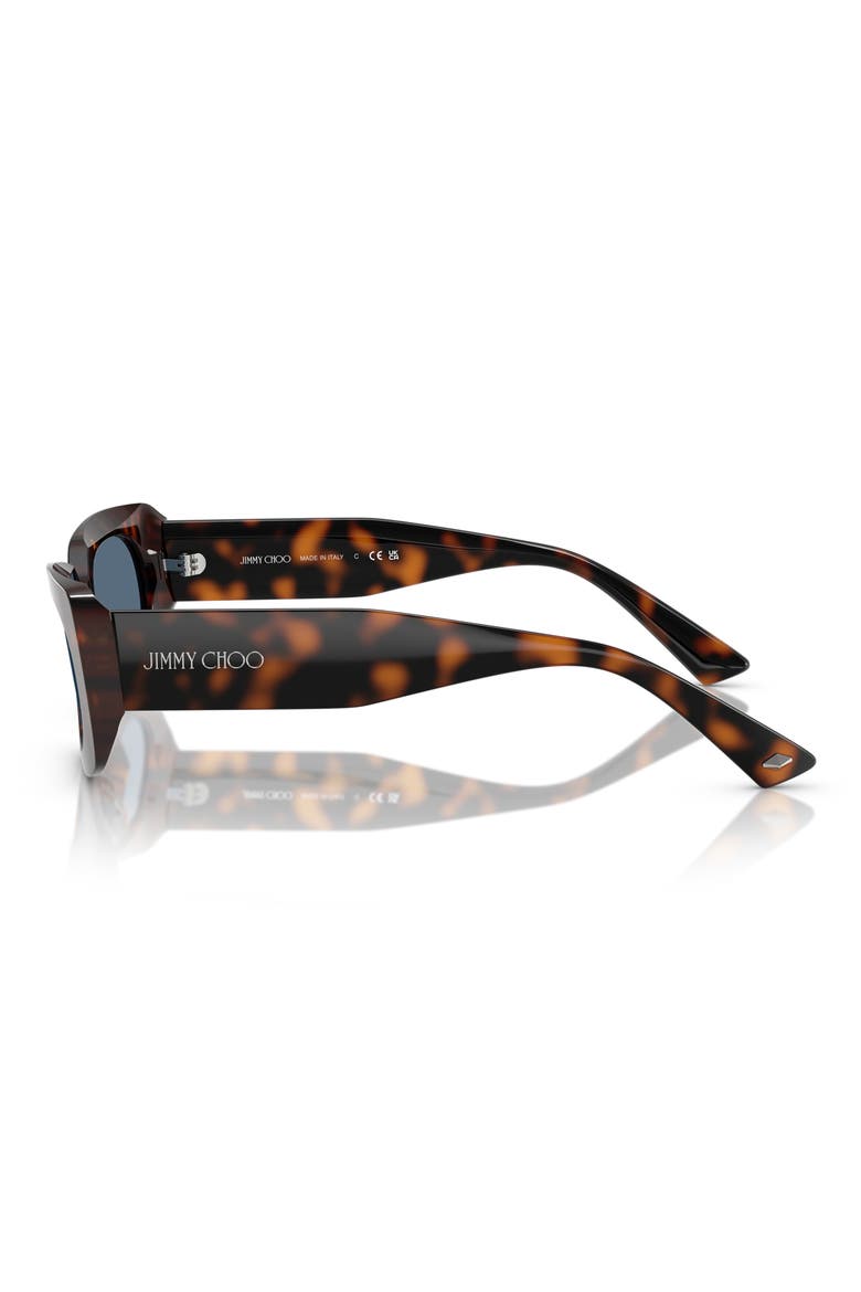 54mm Polarized Pillow Sunglasses, Alternate, color, BLUE HAVANA