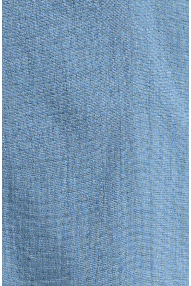 Blue Muslin Cotton Hooded Pullover, Alternate, color, BLUE