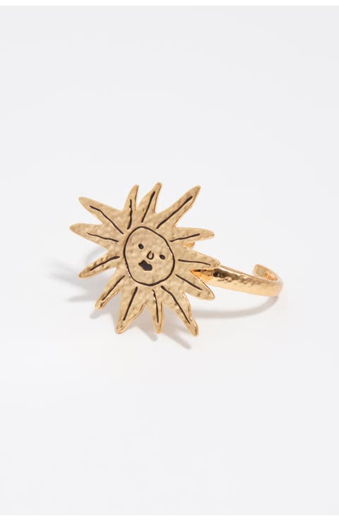 Sun Bracelet With Brushed Texture