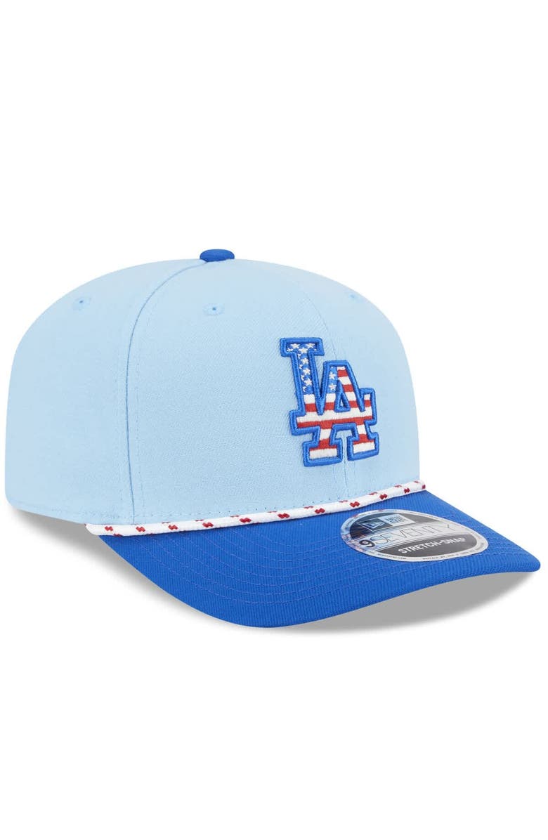 New Era Men's New Era Light Blue/Royal Los Angeles Dodgers 2025 Fourth of July 9SEVENTY Adjustable Hat, Alternate, color, Light Blue