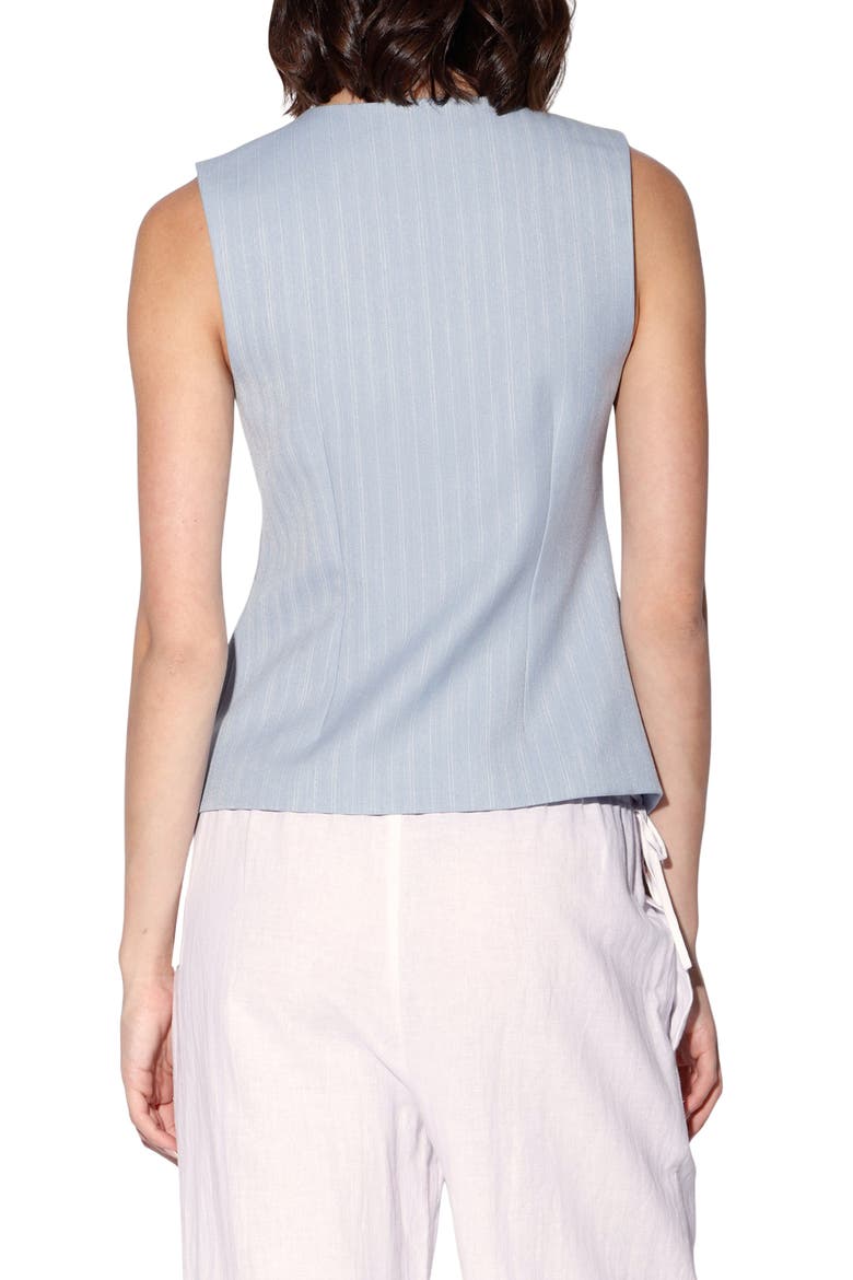 Starla Vest, Alternate, color, STONE PINSTRIPE