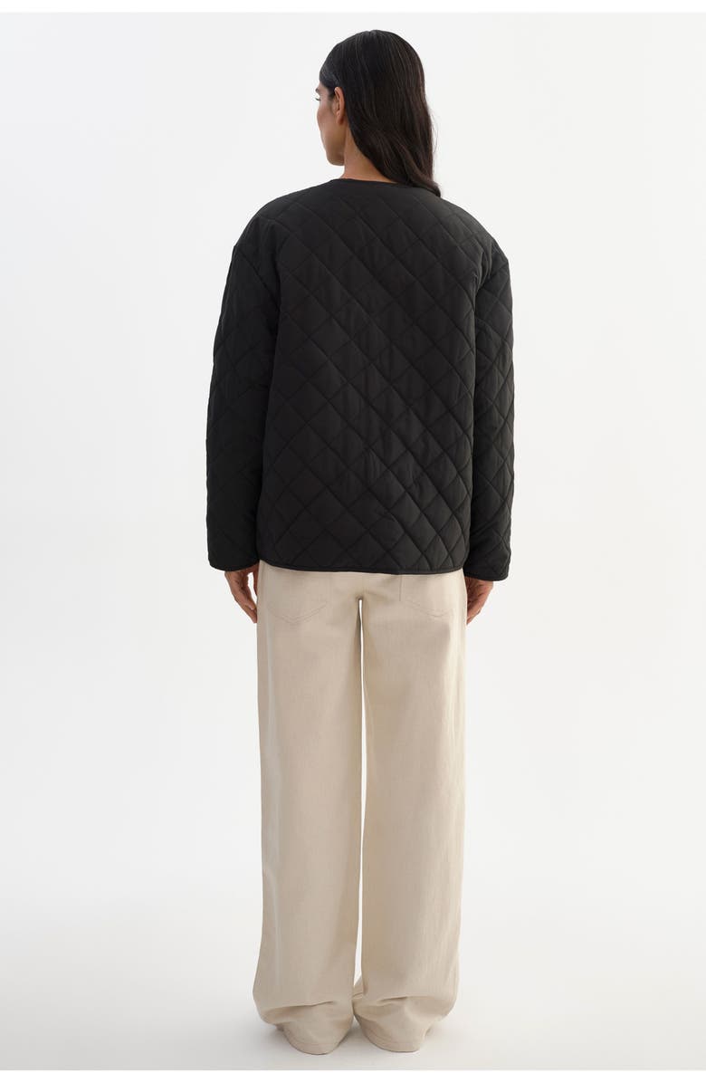 LAMARQUE Hera | Quilted Collarless Jacket, Alternate, color, Black