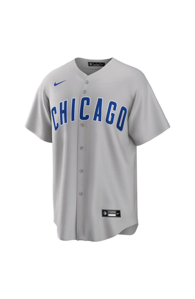 Nike Men's Nike Gray Chicago Cubs Road Replica Team Jersey, Alternate, color,