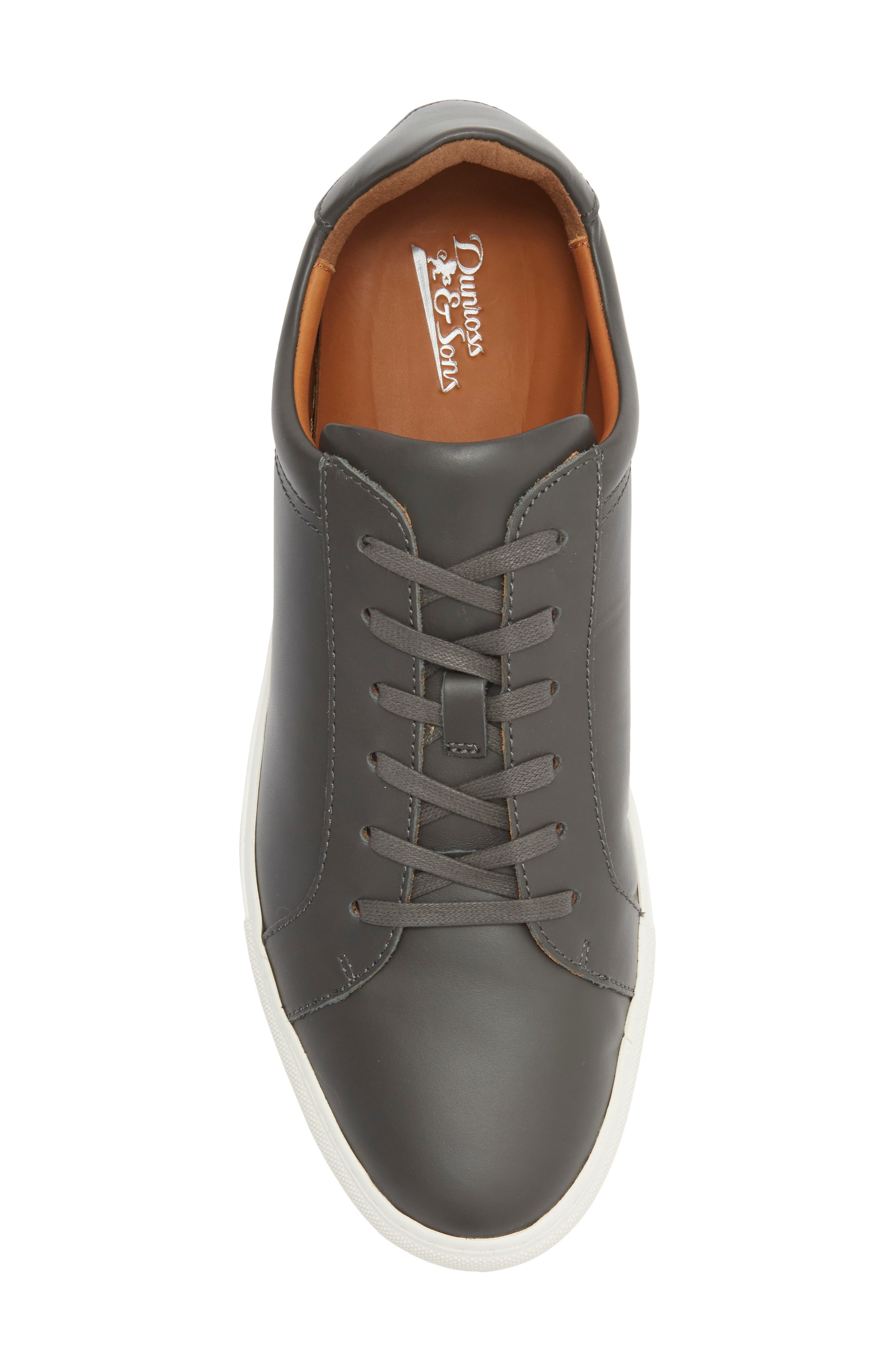 Leather Sneaker, Alternate, color, GREY