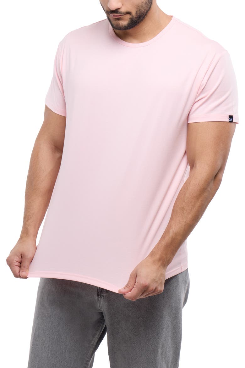 Flex Crewneck T-Shirt, Alternate, color, BABY PINK