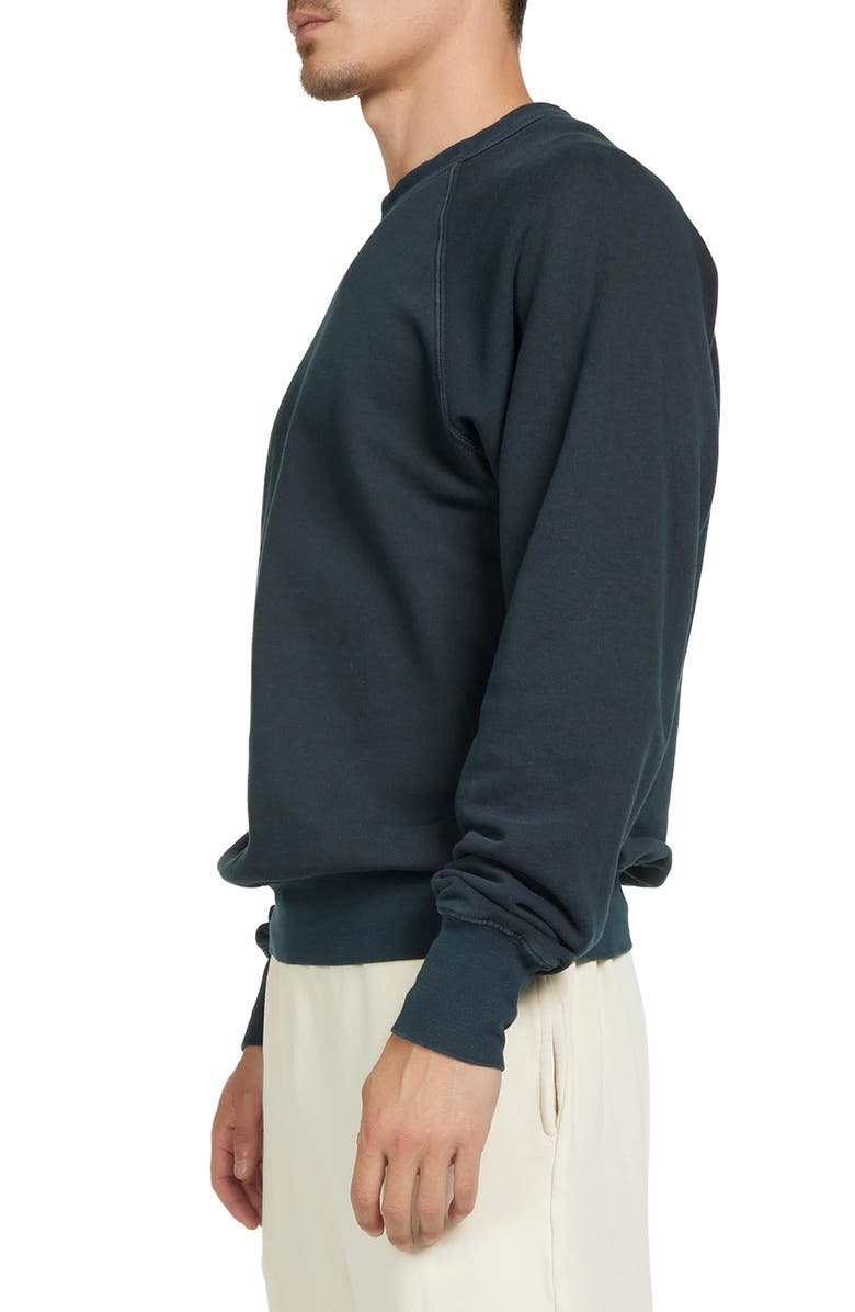 Les Tien French Terry Binded Neck Raglan, Alternate, color, Faded Black