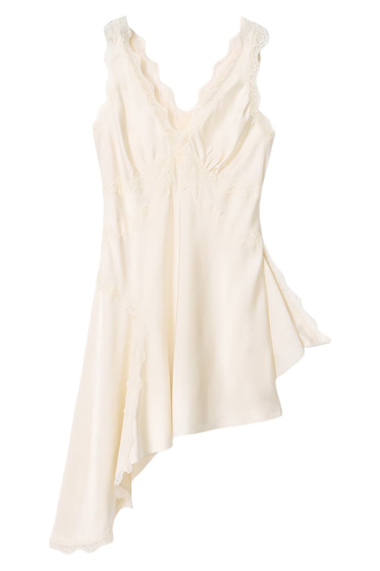 Ilka Asymmetric Minidress, Alternate, color, ECRU WHITE