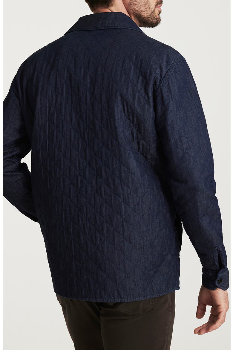 Quilted Denim Overshirt, Alternate, color, RINSE