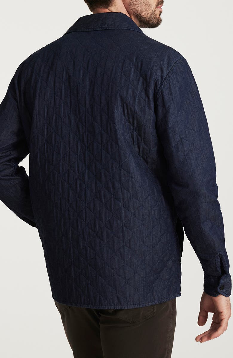 34 Heritage Quilted Denim Overshirt, Alternate, color, Rinse