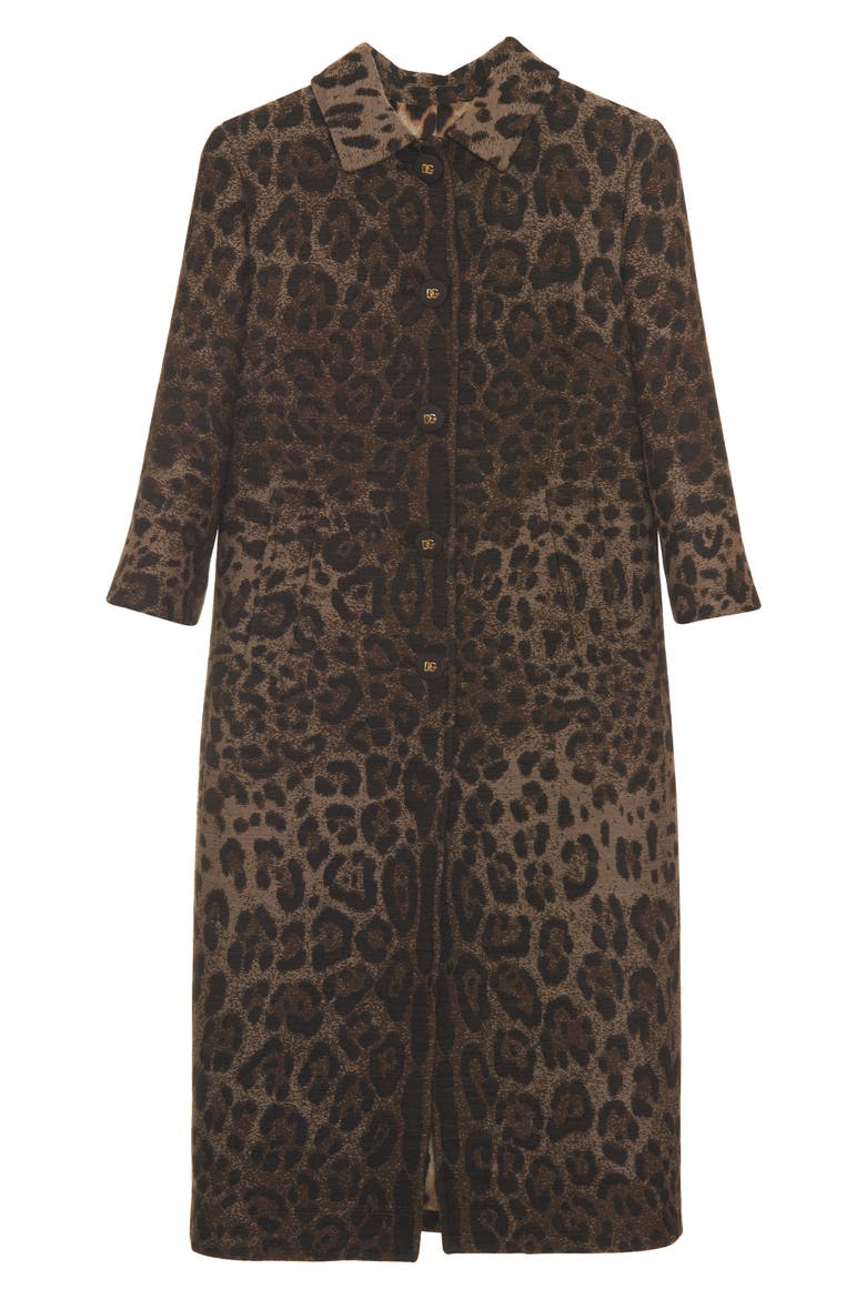 Dégradé Leopard Print Jacquard Jacket, Alternate, color, PRINT LEO