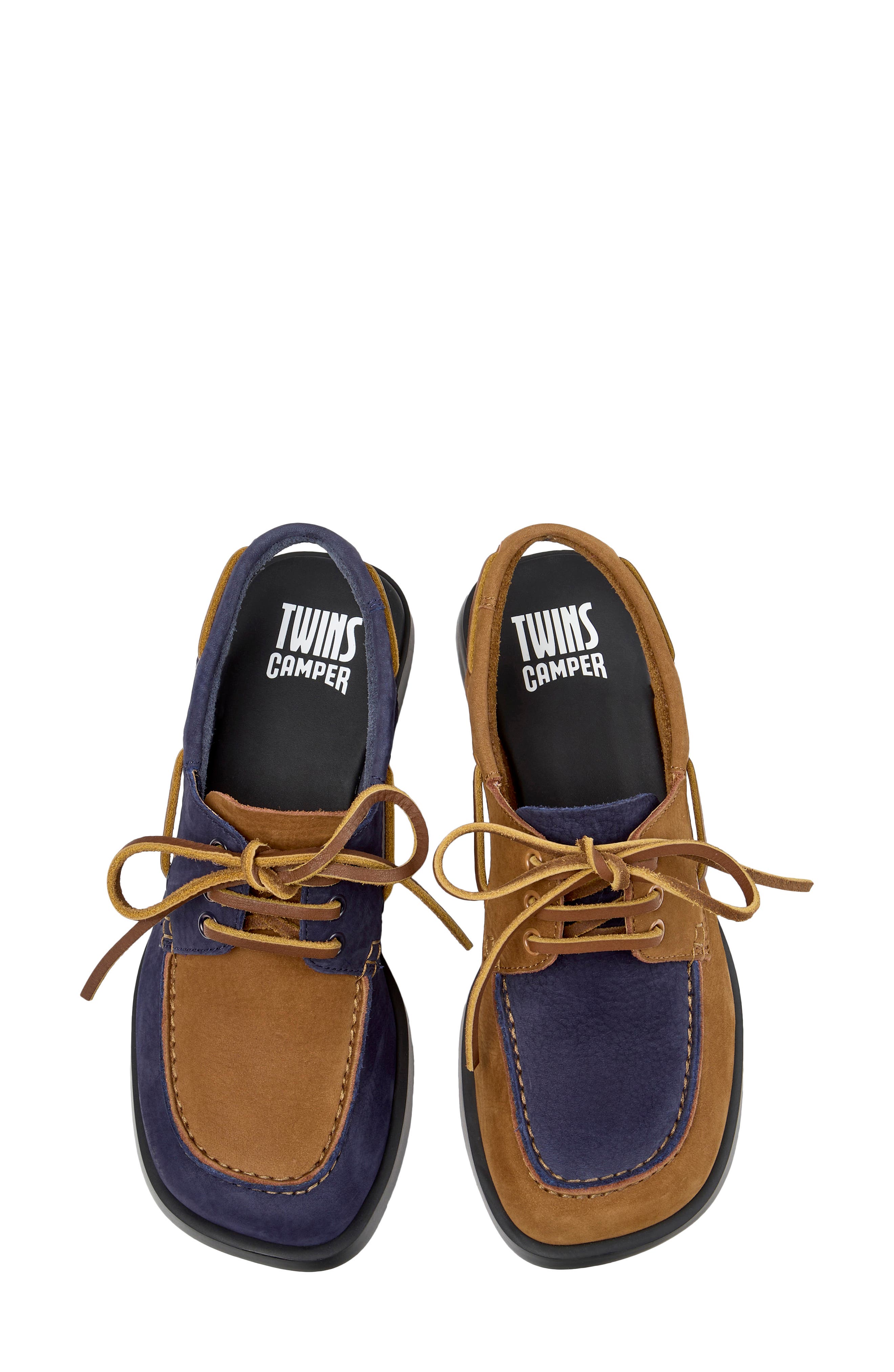 Camper Donna Twins Mismatched Loafer Mule, Alternate, color, Multi - Brown