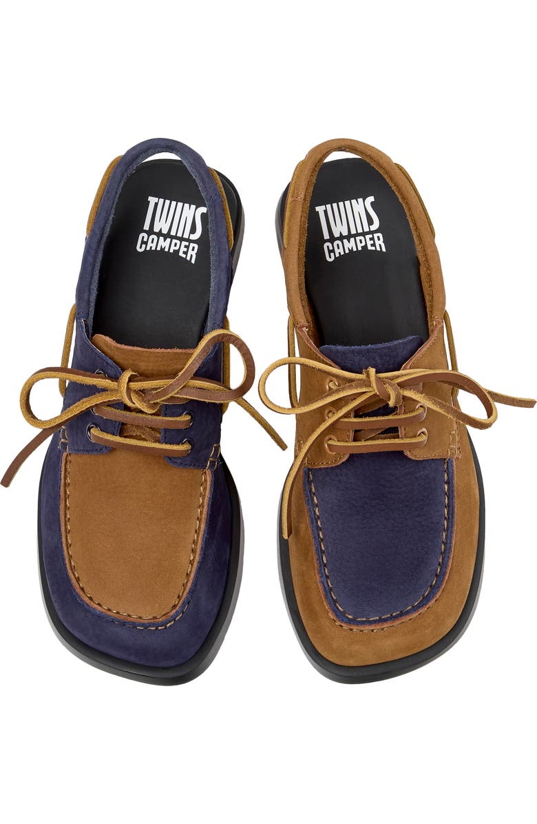 Camper Donna Twins Mismatched Loafer Mule, Alternate, color, Multi - Brown