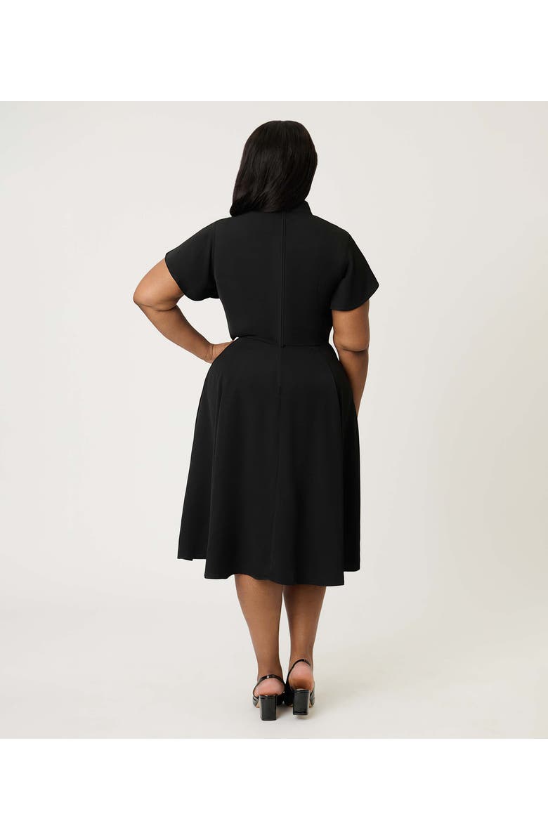 Unique Vintage Plus Size 1940s Baltimore Swing Dress, Alternate, color, Black Pumpkin