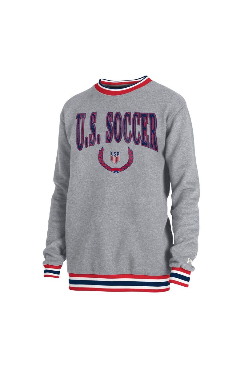 New Era Men's New Era Gray USMNT Throwback Sweatshirt, Alternate, color, Gray