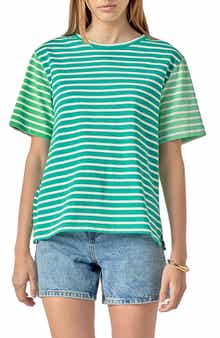 English Factory Colorblock Stripe Cotton T-Shirt
