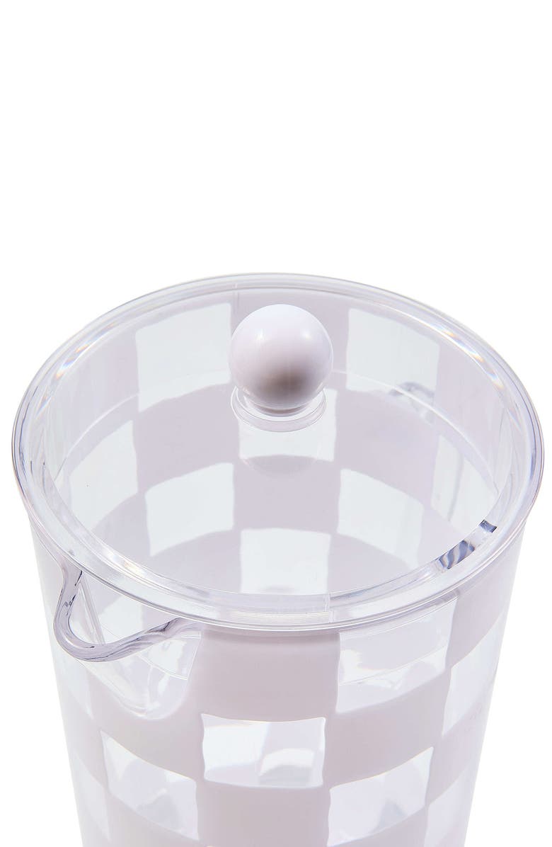 MACKENZIE CHILDS White Check Acrylic Pitcher, Alternate, color, White