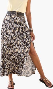 LASCANA Women's Side Slit Midi Skirt