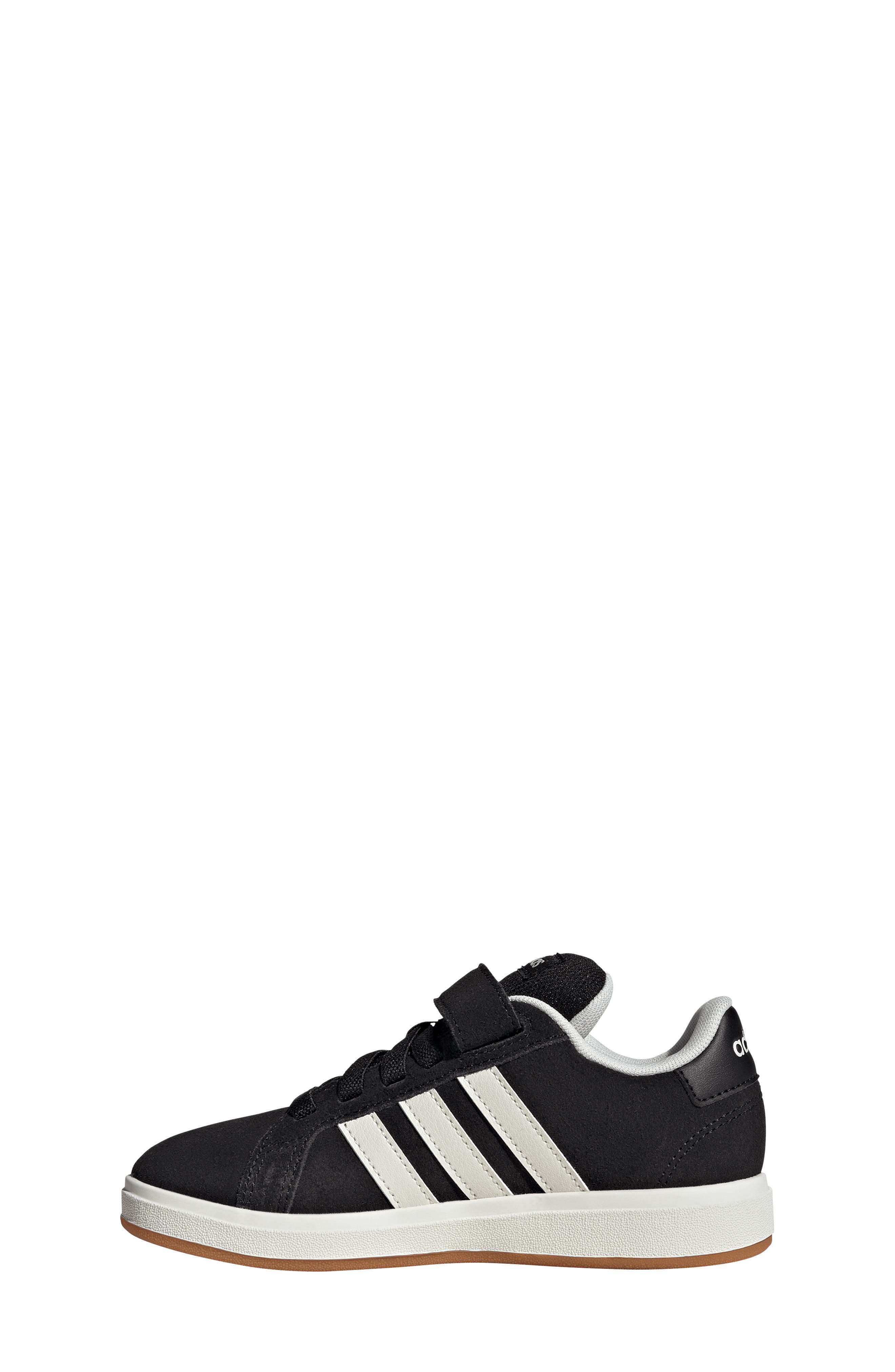 adidas Kids' Grand Court Sneaker, Alternate, color, Black/ Off White/ Gum