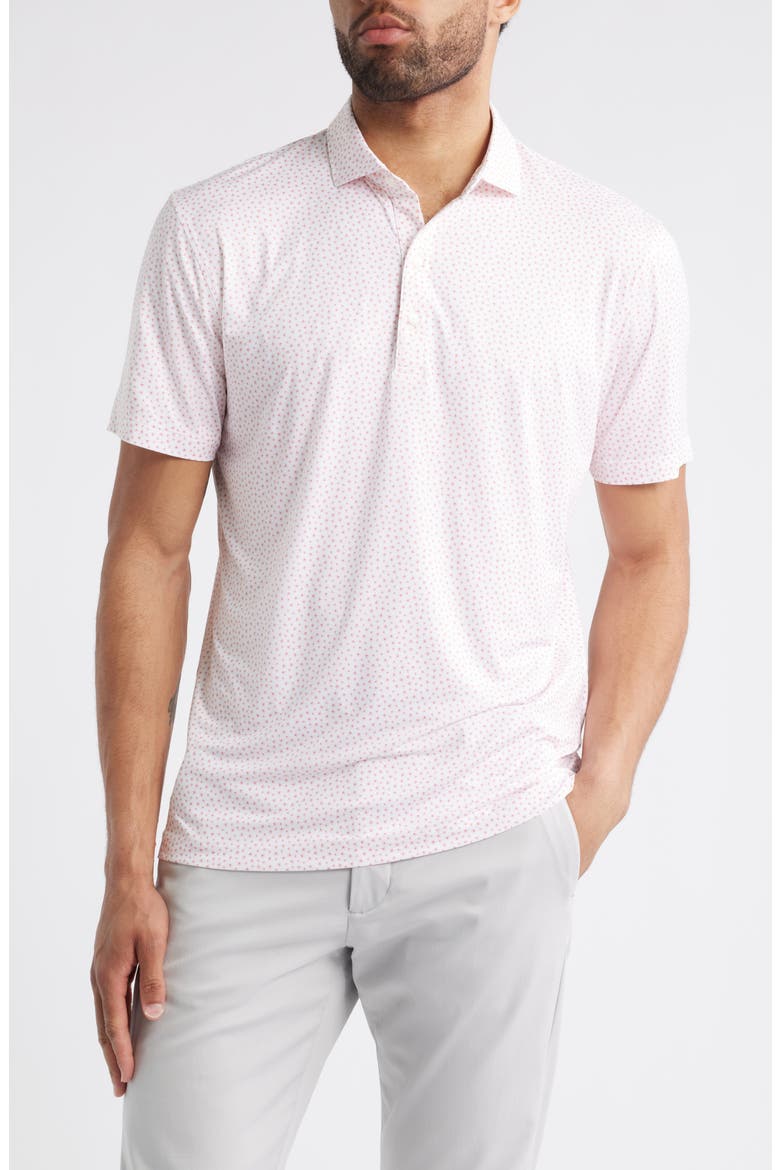 Plumeria Floral Featherweight Performance Polo, Main, color, AZALEA