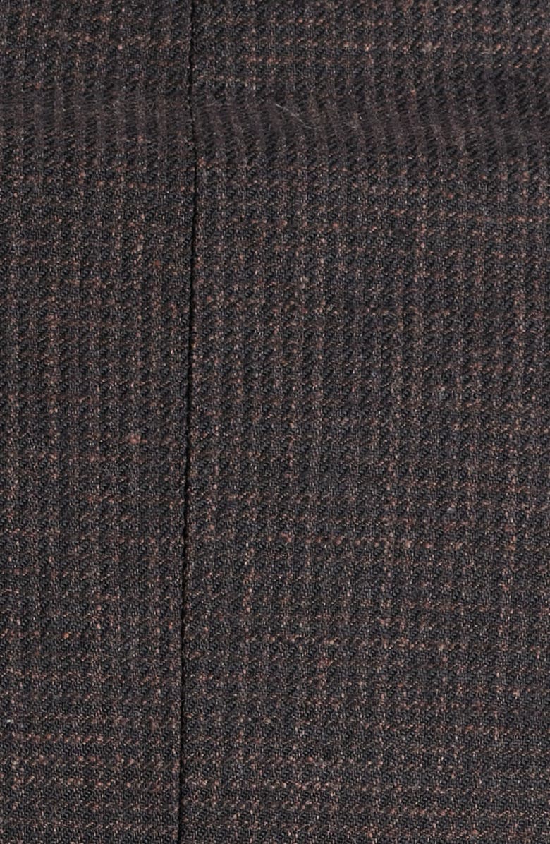 AllSaints Ross Slim Fit Houndstooth Sport Coat, Alternate, color, Brown