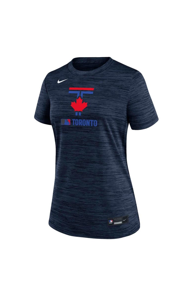 Nike Women's Nike Navy Toronto Blue Jays Authentic Collection City Connect Velocity Performance T-Shirt, Alternate, color, 