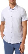 TravisMathew Techwoven Sunlight Floral Short Sleeve Performance Button-Up Shirt