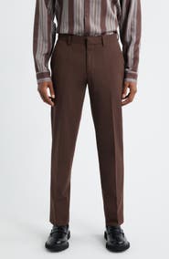 Open Edit Slim Fit Solid Flat Front Stretch Suit Pants