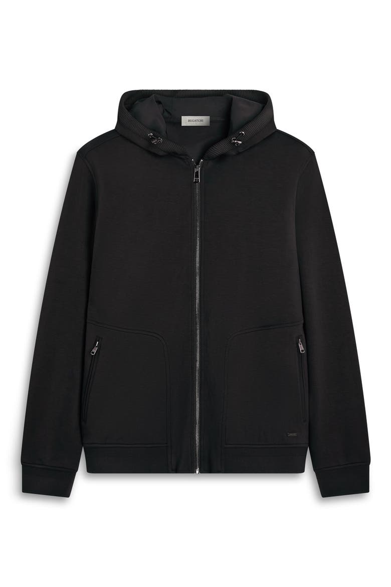 Soft Touch Full Zip Hoodie, Alternate, color, BLACK