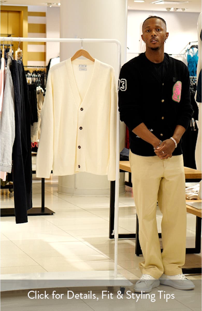 Relaxed Fit Chunky Knit Cardigan, sales video thumbnail