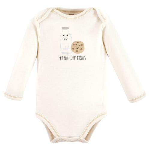 Touched By Nature Organic Cotton Long-sleeve Bodysuits In Multi