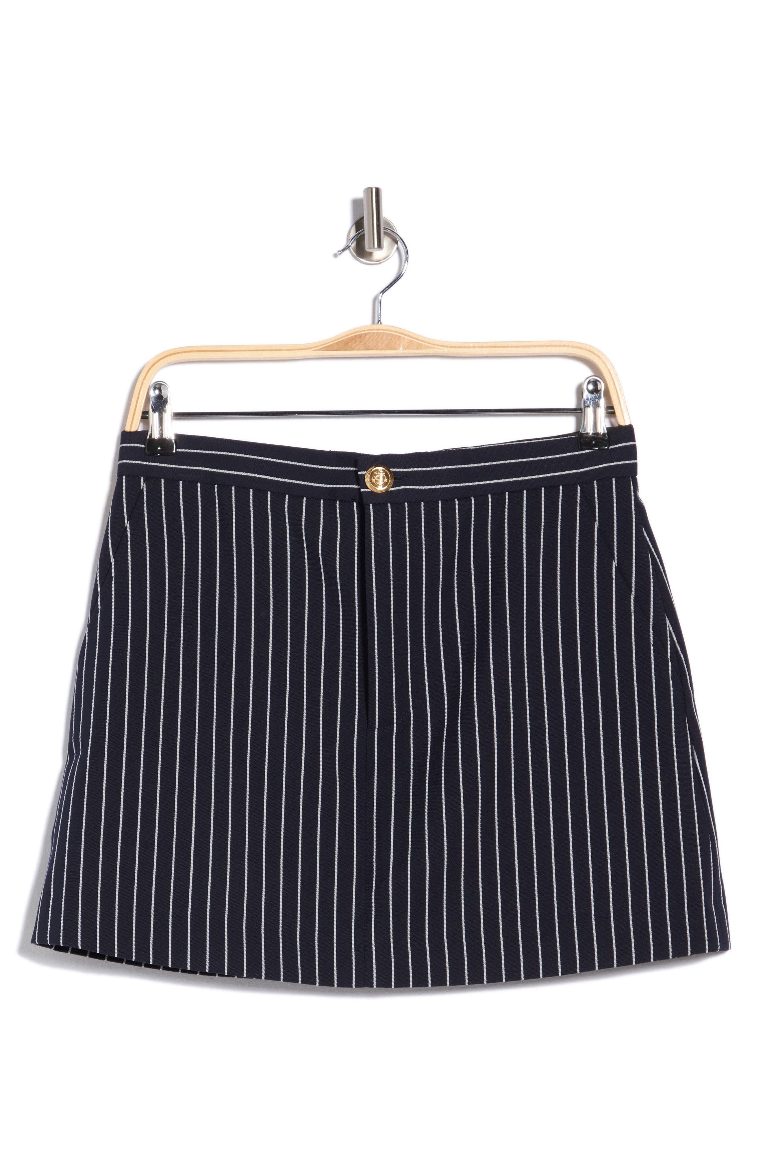 Pinstriped Tailored Miniskirt