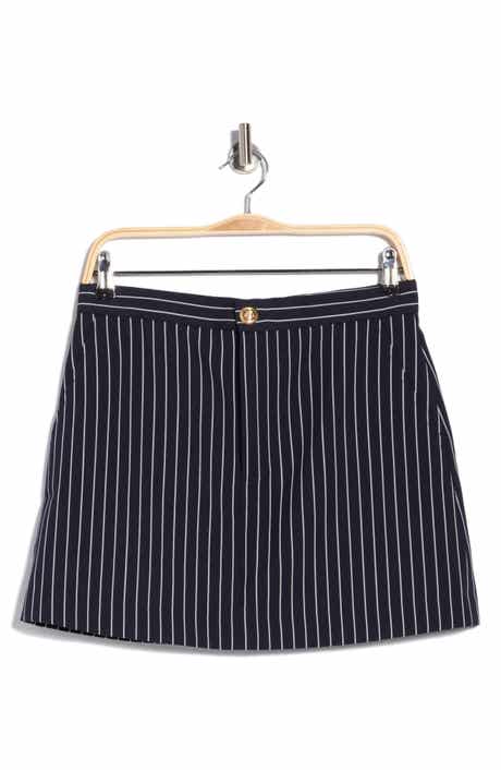 Pinstriped Tailored Miniskirt