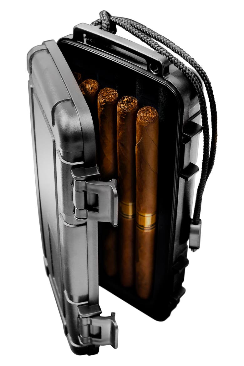 Cigar Travel Humidor, Alternate, color, BLACK
