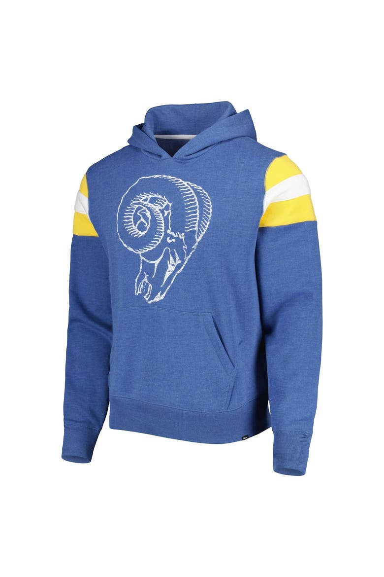 Men's '47 Royal Los Angeles Rams Legacy Premier Nico Pullover Hoodie, Alternate, color, Royal