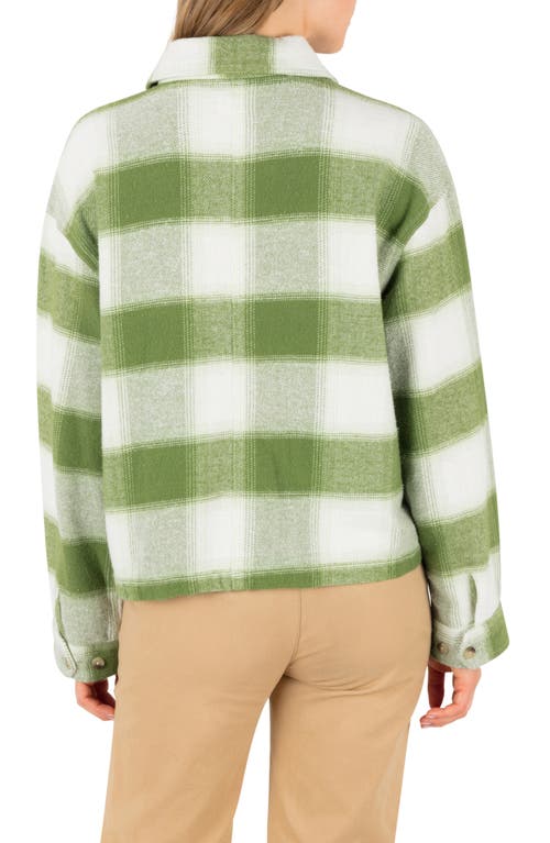 Hurley Roam Boxy Flannel Button-up Shirt In Green