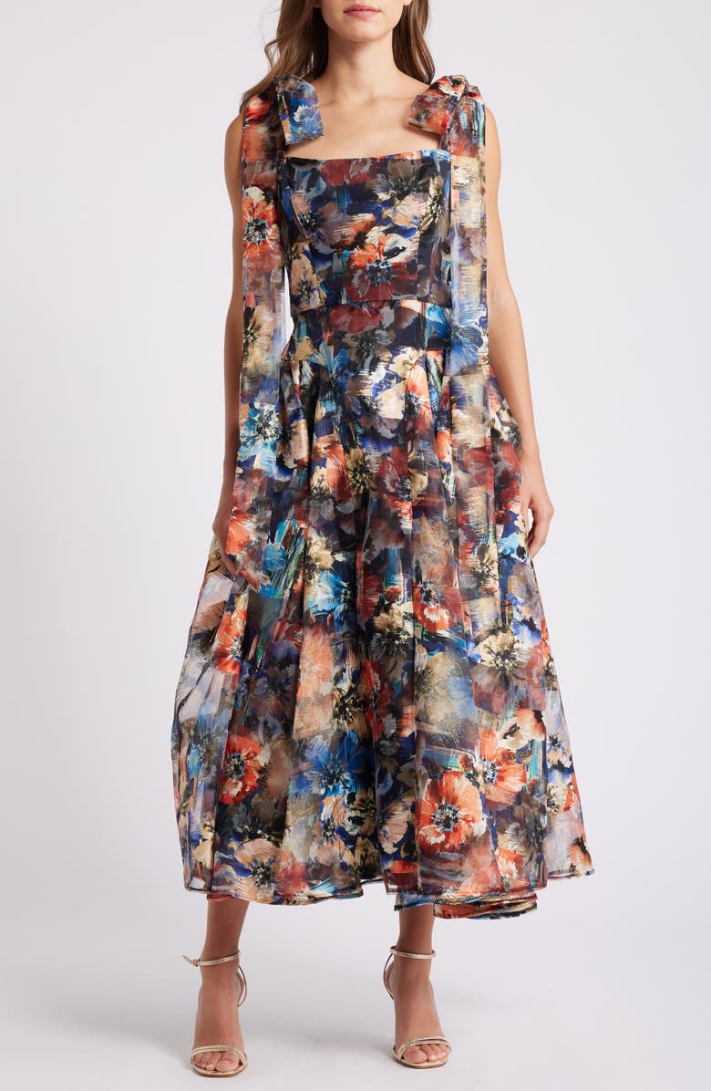 Black Halo Leila Metallic Cocktail Dress, Main, color,