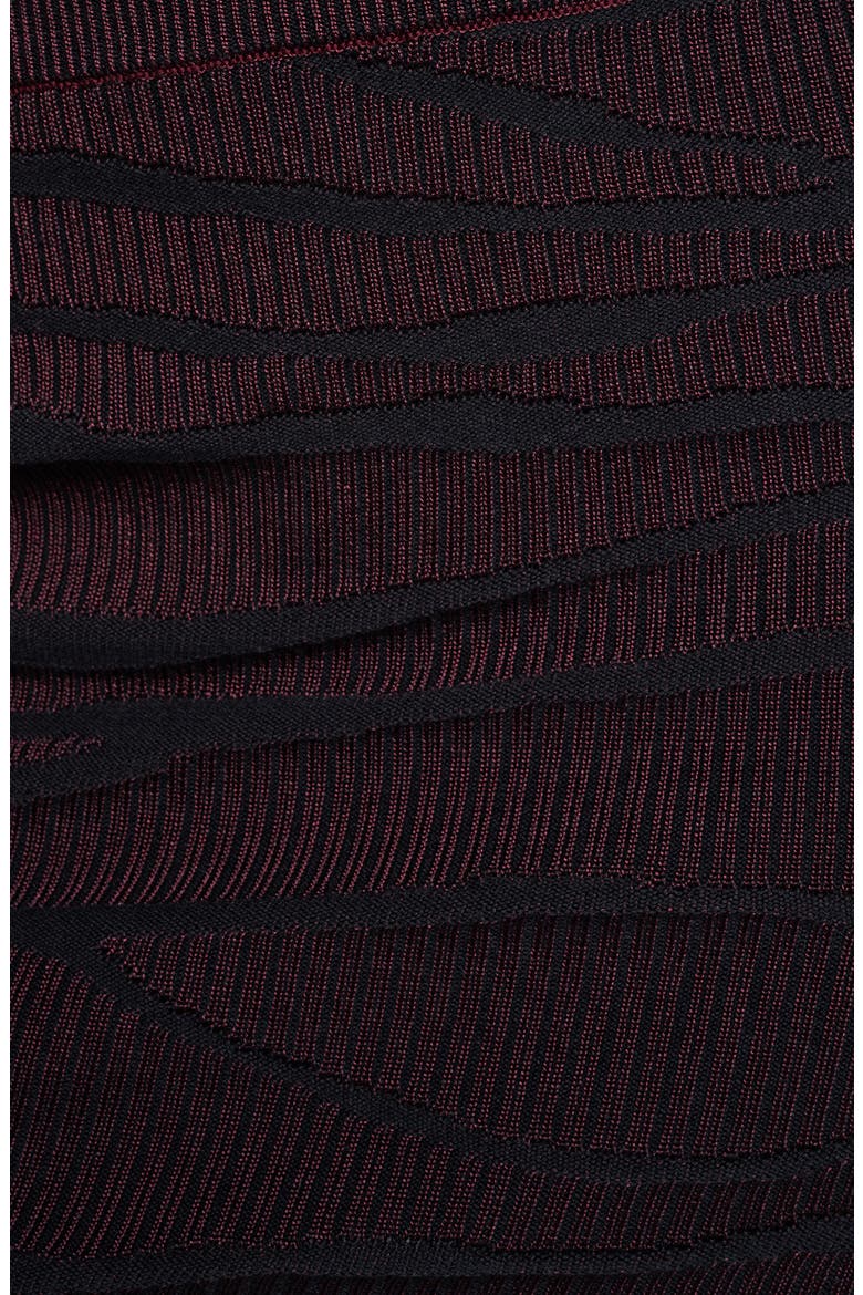 Animal Intarsia Sweater Midi Skirt, Alternate, color, BLACK/ CABERNET